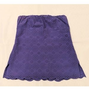 J. Crew Factory Strapless Eyelet Top